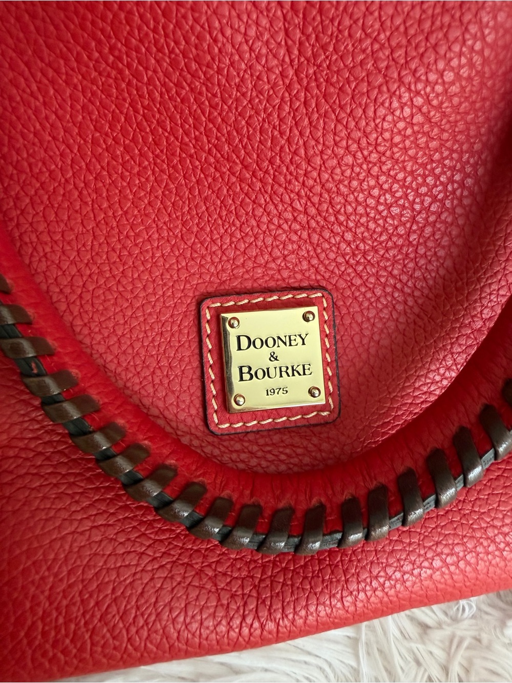 Dooney & Bourke Pebble Grain Satchel in Red - Picture 8 of 11